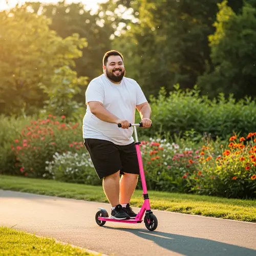 Funny Overweight Person on Scooter