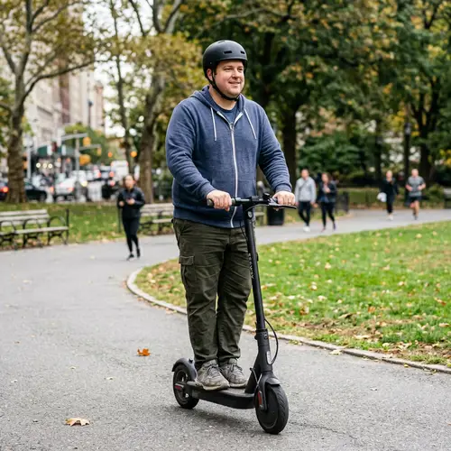 Funny Overweight Person on Scooter