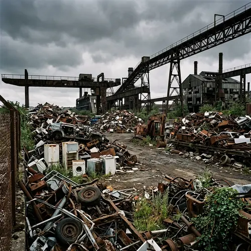 Scrap Metal Yard: Nature Meets Industry
