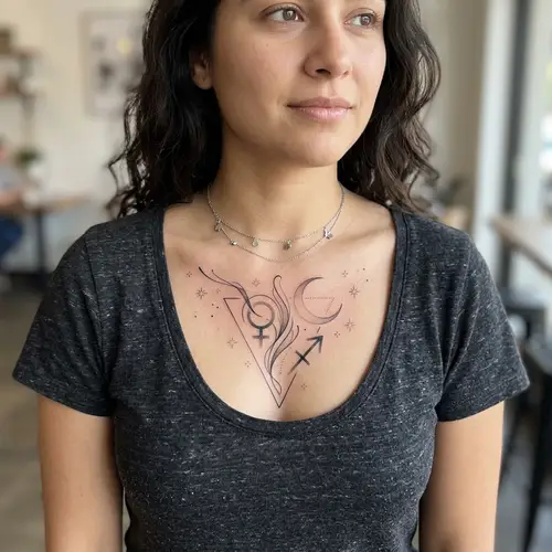 Modern Abstract Tattoo Designs for Women