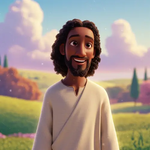 Black Jesus in Pixar Style Art