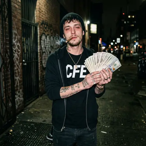 White Gangster with Cash and CFE Shirt