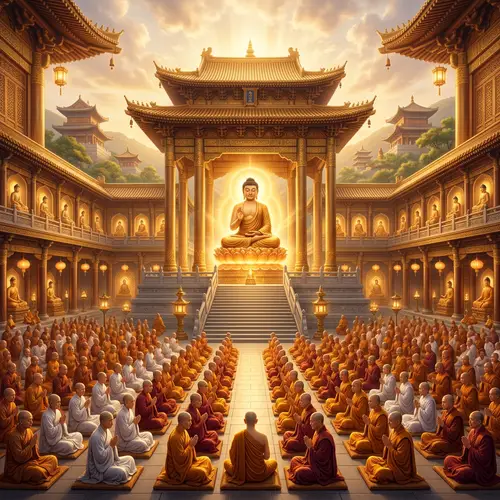 Celestial Buddhist Paradise: A Vision of Enlightenment