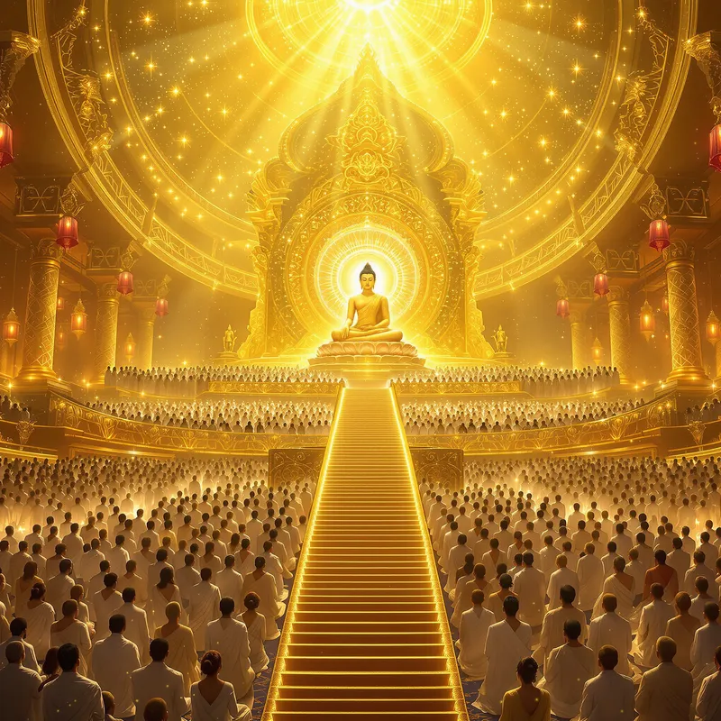 Celestial Buddhist Paradise: A Vision of Enlightenment