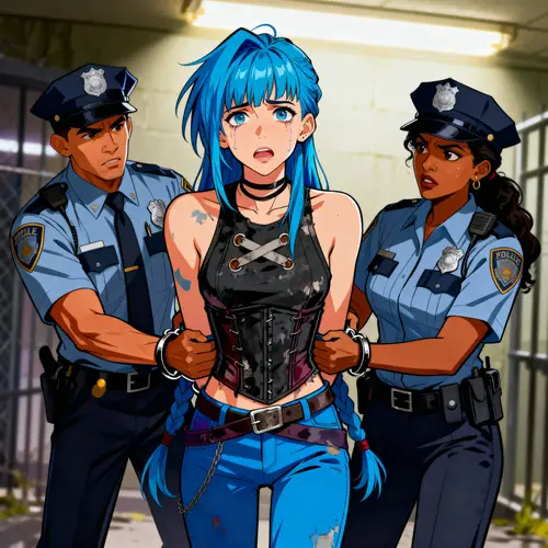 Manhwa Scene: Distressed Woman Arrested
