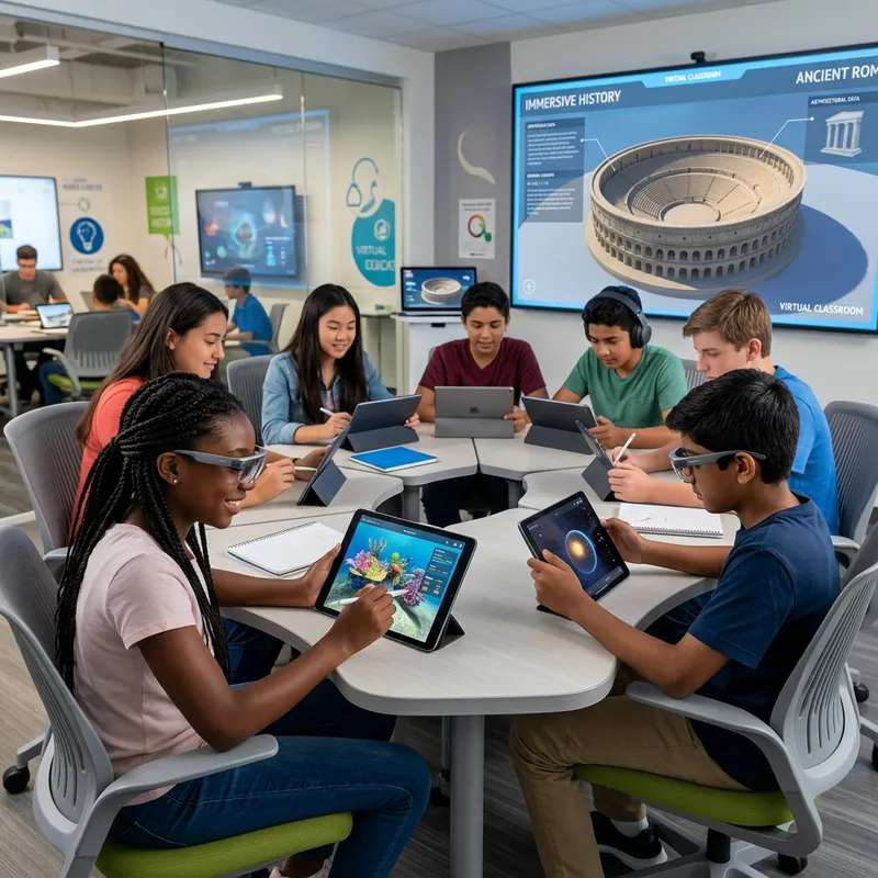 Immersive Learning in Virtual Classrooms with Tablets
