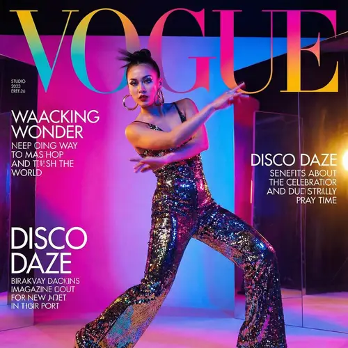 Vibrant Waacking Dance Pose Inspired by Vogue | Studio Shot