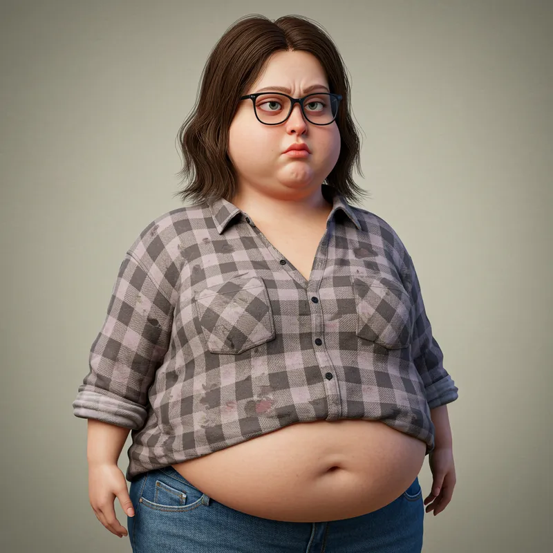 Ugly Fat Potato Woman Illustration