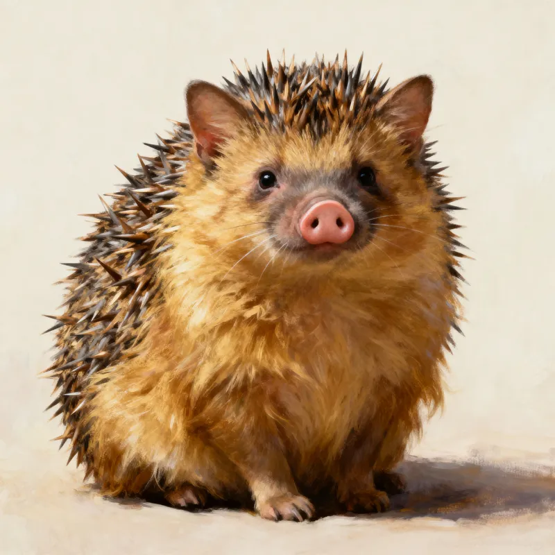 Unique Cat with Elephant Nose and Hedgehog Skin