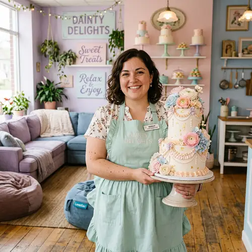 Dainty Delights Bakery: Cakes & Comfort in Pastels