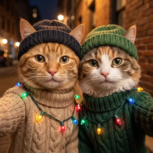 Cats in Human Clothes: Creative Face Swaps