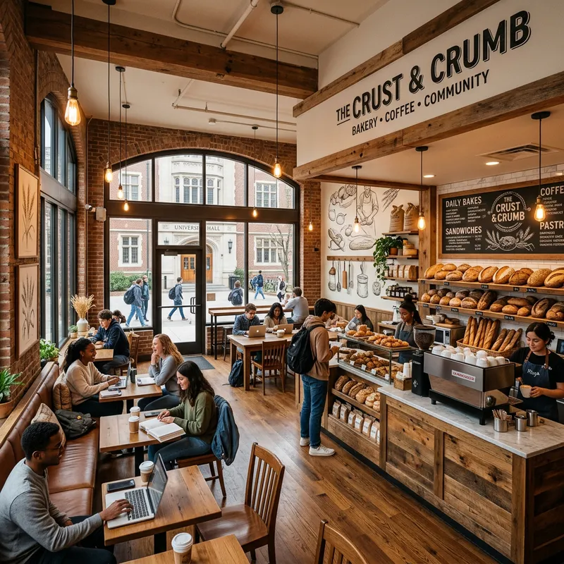 Cozy Bread-Themed Café Design for Students