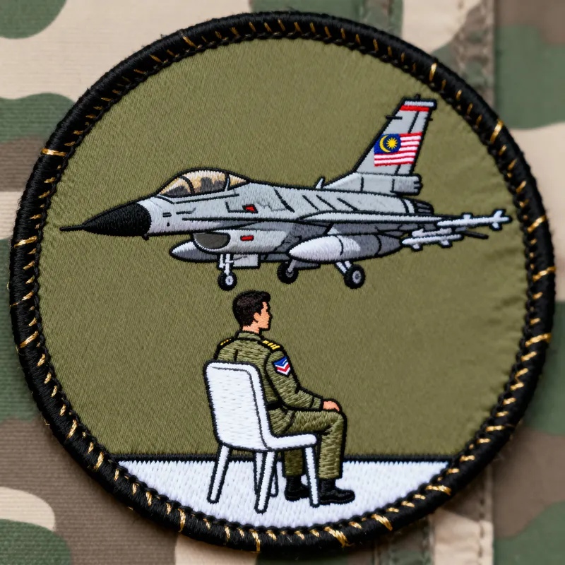 F-16 Military Patch – Malaysia Design