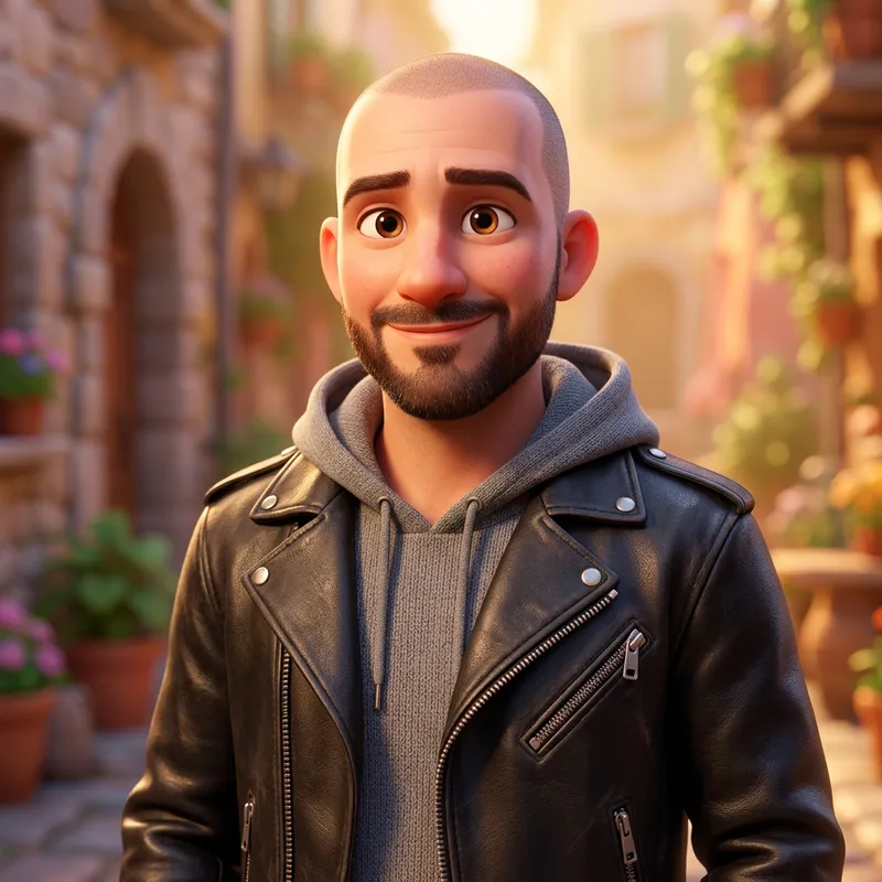 Pixar Art Style Man Transformation