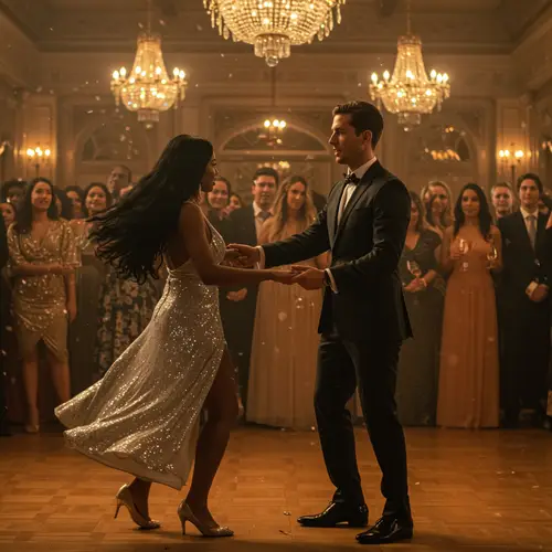 Joyful Dancing Couple: Celebrate Togetherness