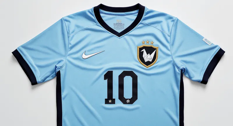 Uruguay-Style Football Jersey Mockup