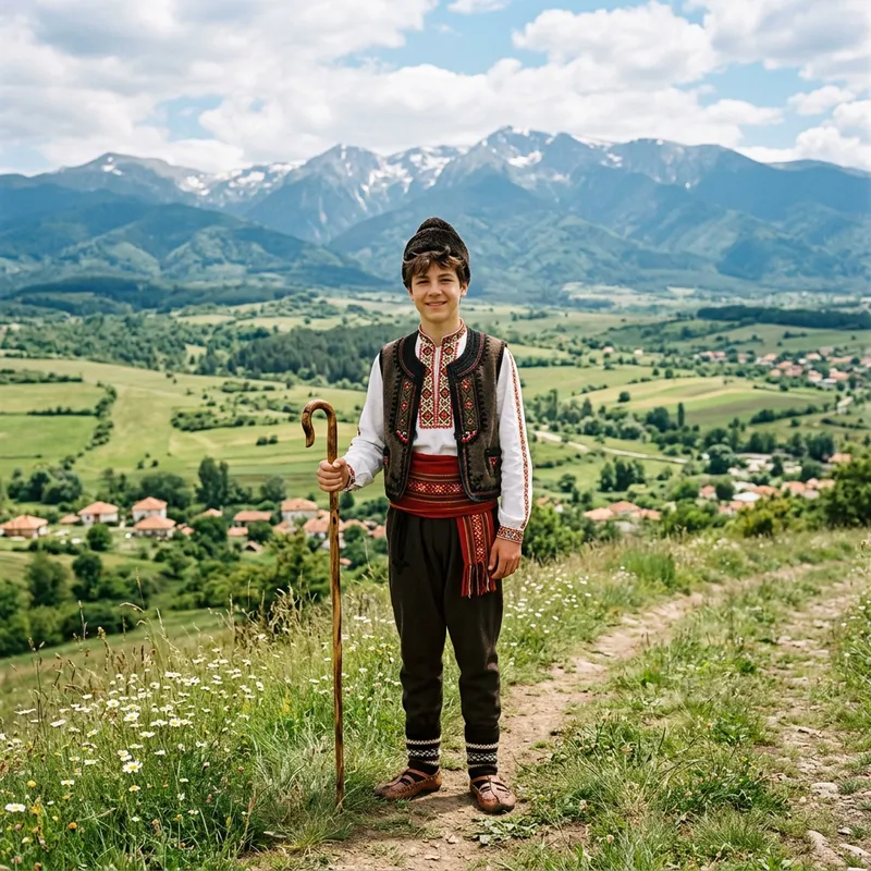 Bulgarian Teenager | Picturesque Countryside Scene