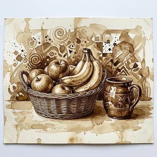Coffee Painting: Emphasizing Elements & Principles of Art