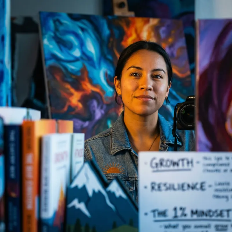 Empowering Self-Portrait: Vibrant Personal Growth with Expression Empowering Self-Portrait: Vibrant Personal Growth with Expression