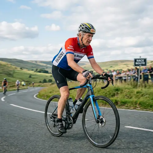 Retiree on Racing Bike: Active Lifestyle Insights