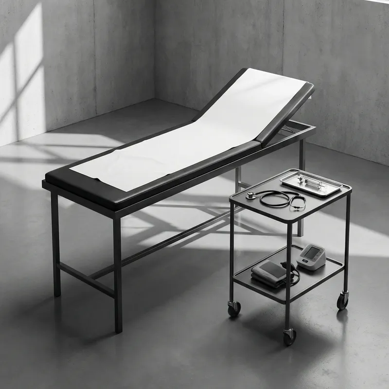 Minimalist Medical Equipment: Tranquil Scene