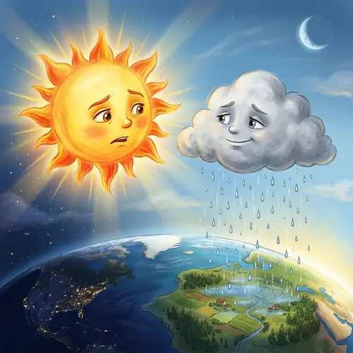 Sun and Cloud Interaction: Illustration and Dialogue