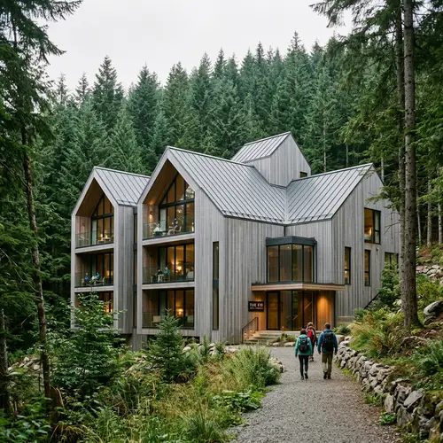 Modern Residential Hotel with Minimalist Architectural Design