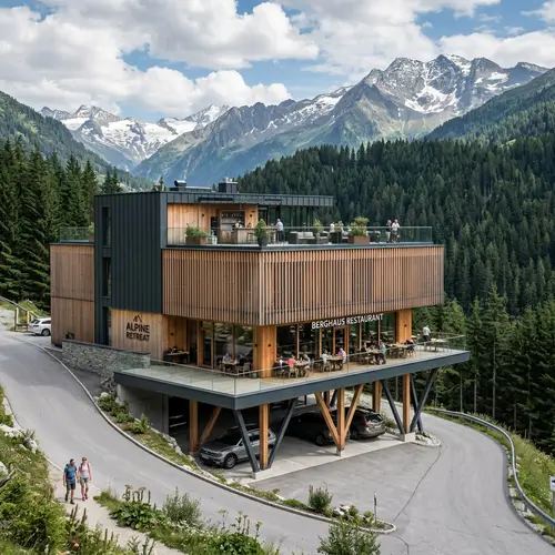 Modern Architectural Masterpiece in Alpine Setting