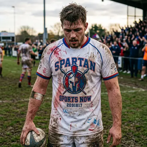 Spartan Graphic White Sports Shirt