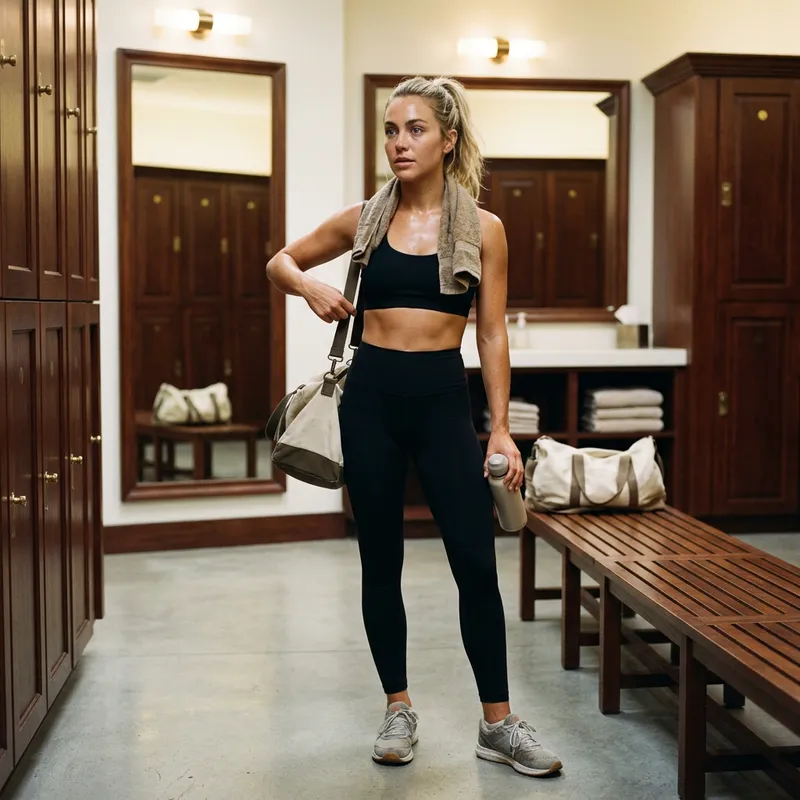 Candid Fitness Photo of Confident Young Woman Candid Fitness Photo of Confident Young Woman