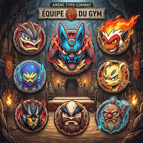 Pokémon Battle Gym Team: Unique Heads Collection