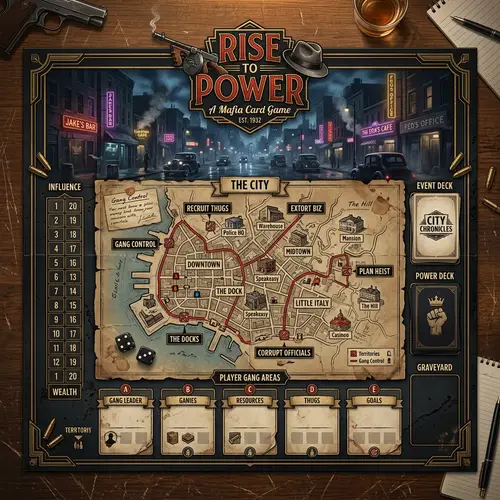 Board Game Background: Rise to Power Theme