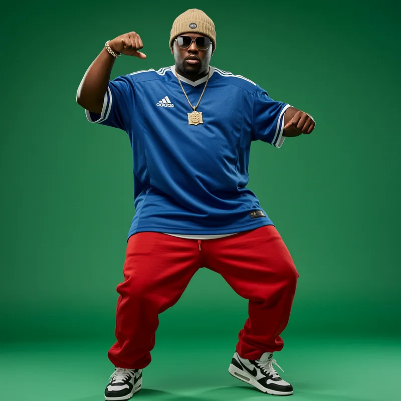 Stylish Hip Hop Fashion Dancer in Vibrant Outfit