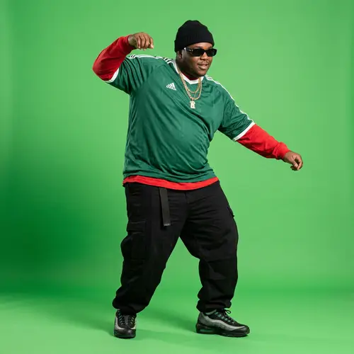 Stylish Hip Hop Fashion Dancer in Vibrant Outfit