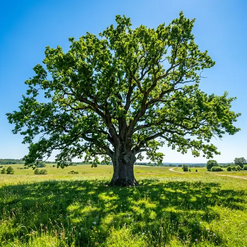 Stunning Tree in Daylight: Coarse Bark & Abundant Foliage