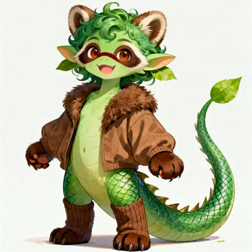 Green Human Dragon Hybrid: Unique Fantasy Creature