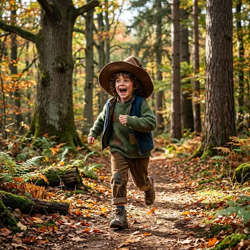 Amusing Little Individual Running and Screaming