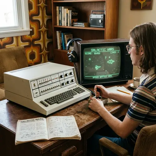 Vintage Computer Game Setup from 1971
