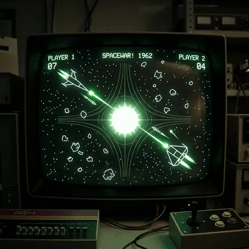 Spacewar 1962: Classic Gameplay in a Dark Galaxy
