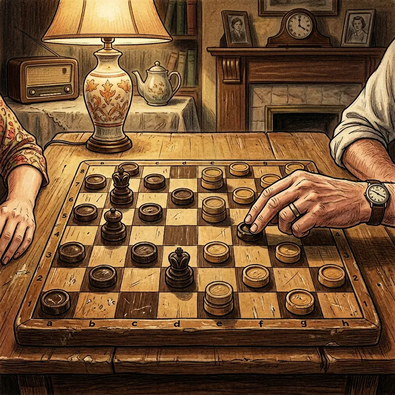 Vintage 1952 Draughts Game Board - Classic Gameplay