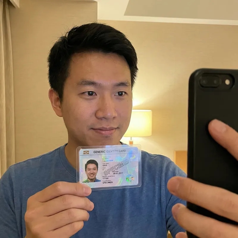 Selfie with ID Card: Capturing Moments