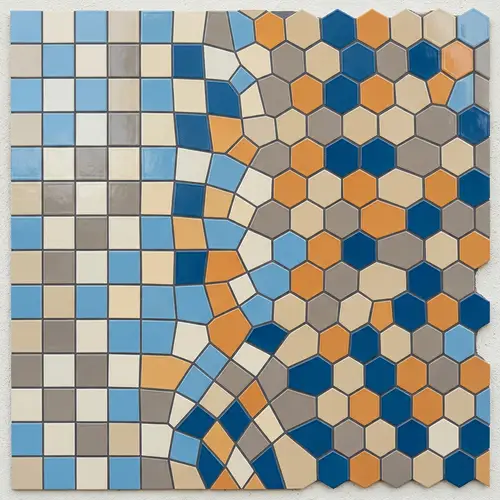 Tessellation: Squares to Hexagons Transformation