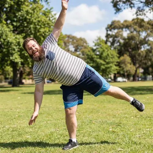 Fat Bearded Man Cartwheel Fun