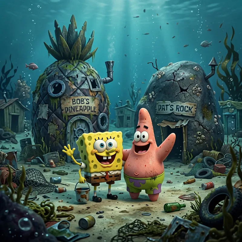 SpongeBob and Patrick Star in 3D Poverty SpongeBob and Patrick Star in 3D Poverty