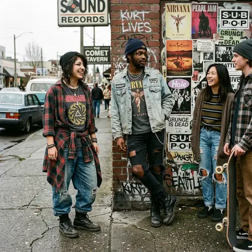 1990s Grunge Fashion: Diversity in Urban Setting