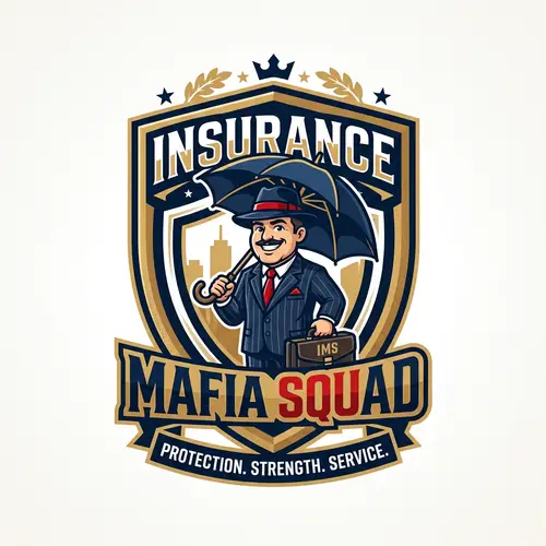 Insurance Mafia Squad Logo Design | Creative Insurance Company Branding