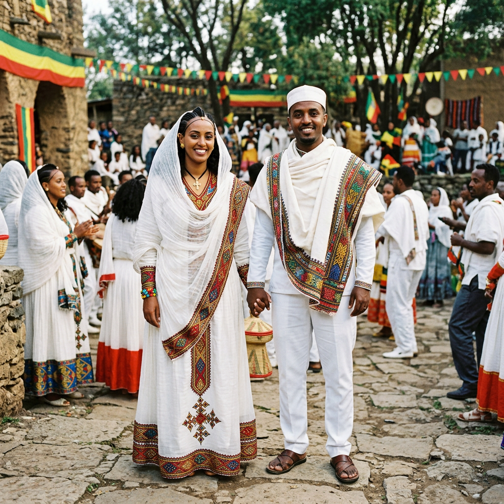Habesha Culture Outfit | Ethiopian & Eritrean Traditional Attire | AI Art Generator | Easy-Peasy.AI Habesha Culture Outfit | Ethiopian & Eritrean Traditional Attire | AI Art Generator | Easy-Peasy.AI