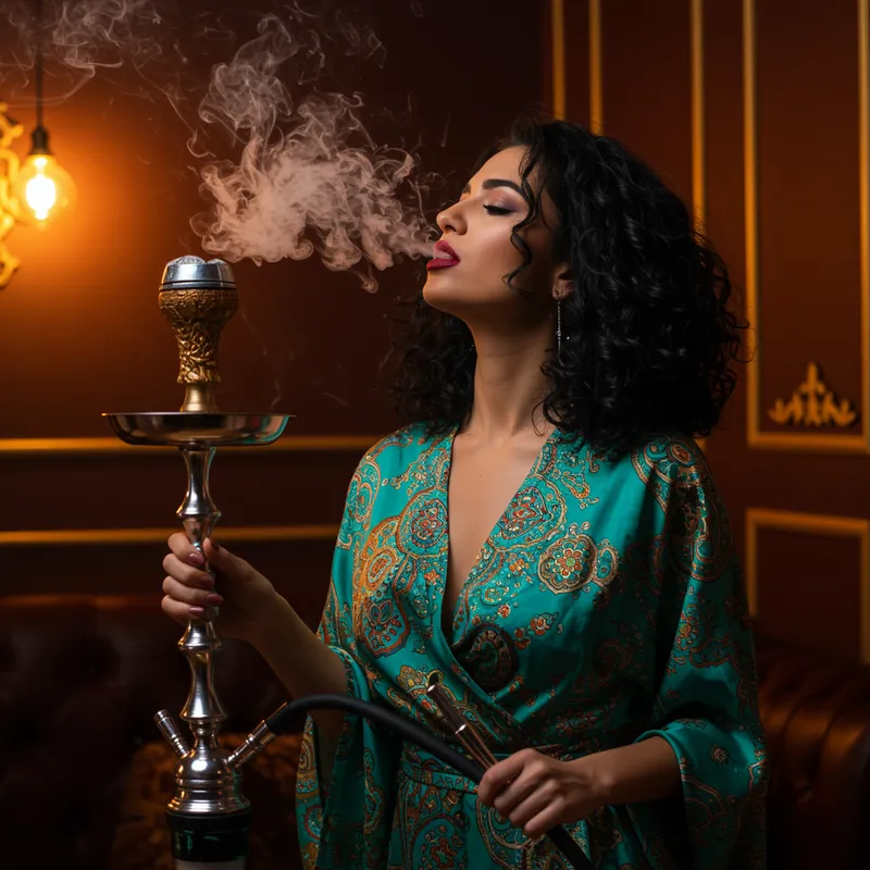 Woman Smoking Hookah: A Cultural Experience