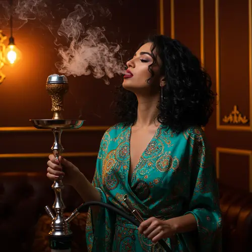 Woman Smoking Hookah: A Cultural Experience
