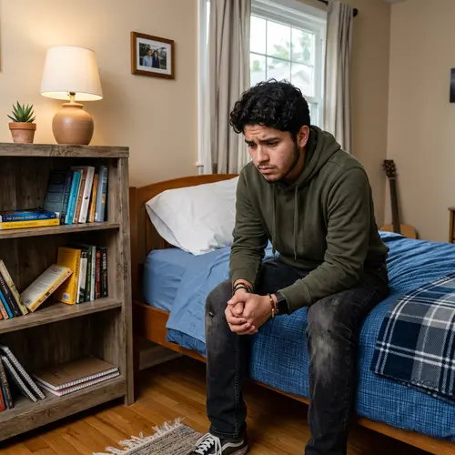 Teenage Boy Deep in Thought About Recent Actions